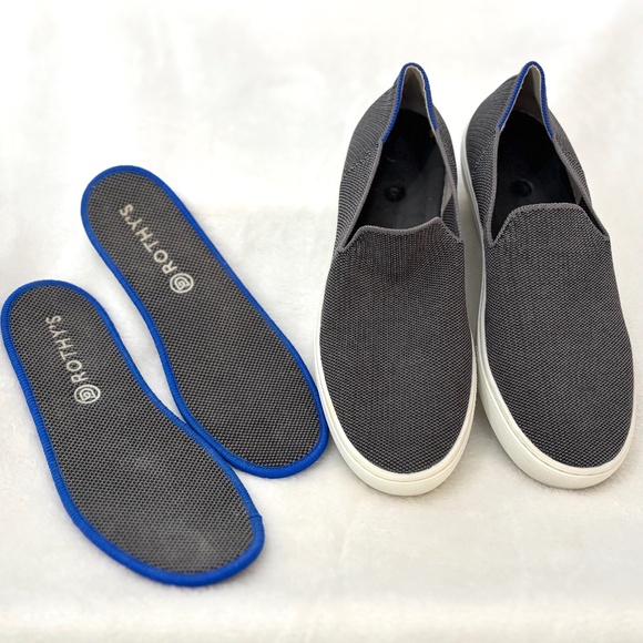 RETIRED Gray Rothy’s The Original Casual Slip On Knit Washable Sneakers Size 9 - Picture 4 of 16